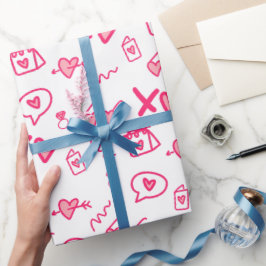 Niedlicher rosa Valentinstag Geschenkpapier