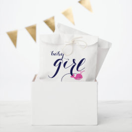 Niedlicher Rosa Wal Ozean Danke Baby Girl Shower Geschenktütchen