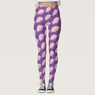 Niedlicher rosafarbener kardialer Cartoon Leggings