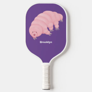 Niedlicher rosafarbener kardialer Cartoon Pickleball Schläger