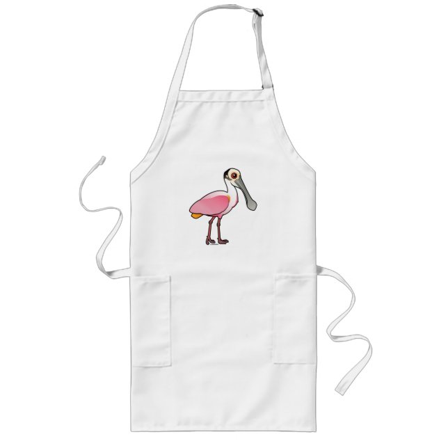 Niedlicher Roseate Spoonbill T - Shirt Lange Schürze (Vorne)