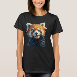 Niedlicher Rot-Panda-T - Shirt-Ölgemälde T-Shirt