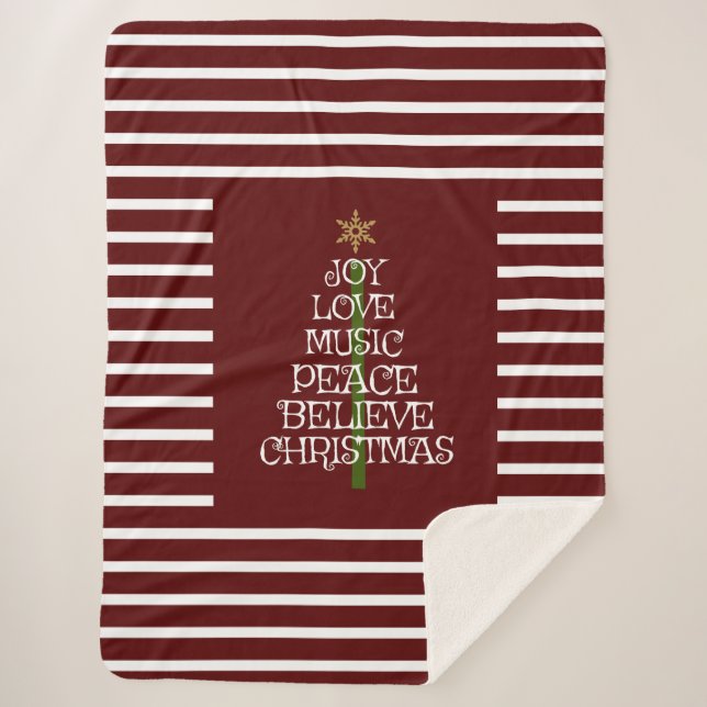 Niedlicher Rot-Weiß-Geist in einem Baum Sherpadecke (Vorderseite)