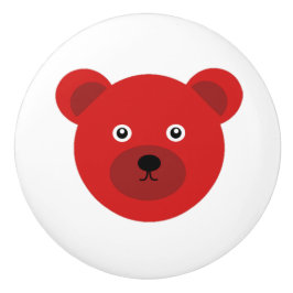 Niedlicher Roter Bär Keramikknauf