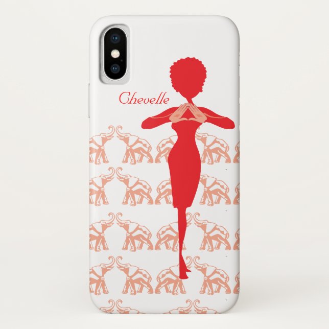Niedlicher roter Elefant Case-Mate iPhone Hülle (Rückseite)