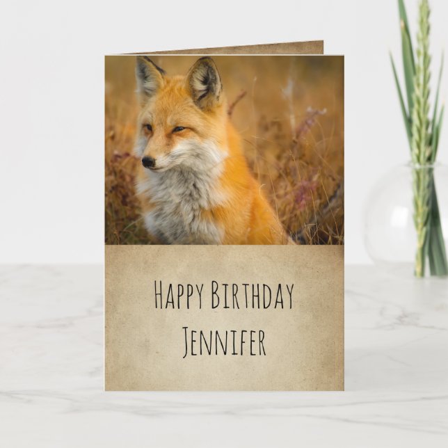 Niedlicher Roter Fuchs Wilderness Nature Foto Gebu Karte (Vorderseite)
