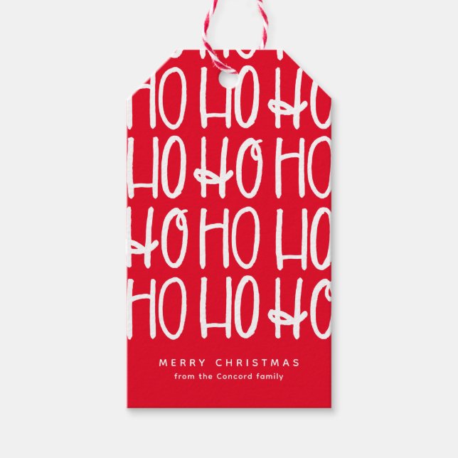 Niedlicher, roter Hauch von Weihnachten Geschenkanhänger (Vorderseite)