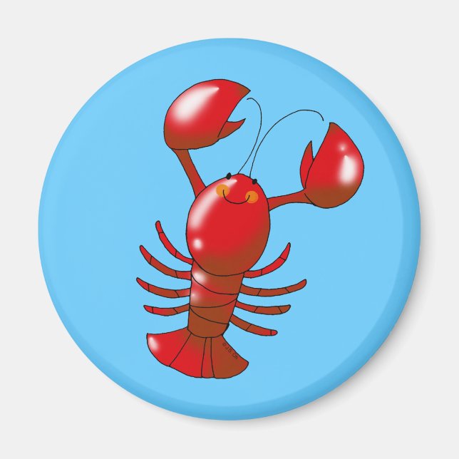 Niedlicher roter Hummer Magnet (Vorne)