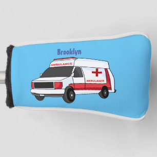 Niedlicher roter Krankenwagen Cartoon Golf Headcover