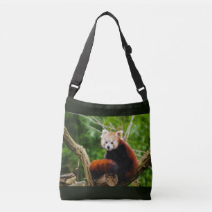 Niedlicher roter Panda-Bär Tragetaschen Mit Langen Trägern