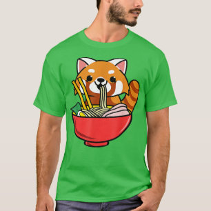 Niedlicher Roter Panda, der Ramen isst T-Shirt