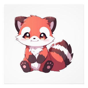 niedlicher roter Panda Fotodruck