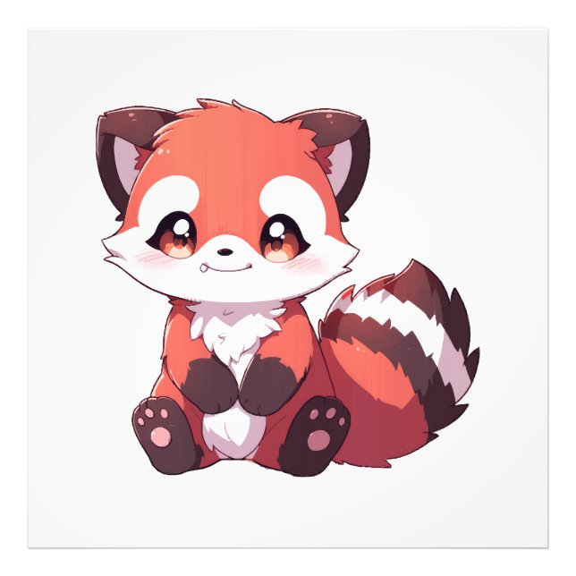 niedlicher roter Panda Fotodruck (Vorne)
