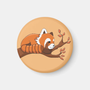 Niedlicher Roter Panda im Schlüsselanhänger Baum Magnet