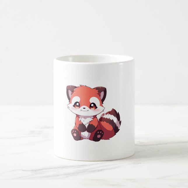 niedlicher roter Panda Kaffeetasse (Mittel)
