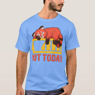Niedlicher Roter Panda sagt, dass heute nicht ein T-Shirt