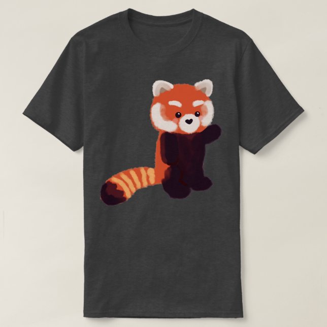 Niedlicher roter Panda stehend T-Shirt (Design vorne)