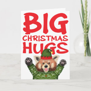 Niedlicher roter Panda Weihnachtskarten Karte