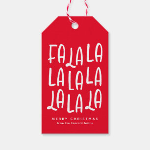 Niedlicher, roter personalisierter Weihnachtsfeier Geschenkanhänger