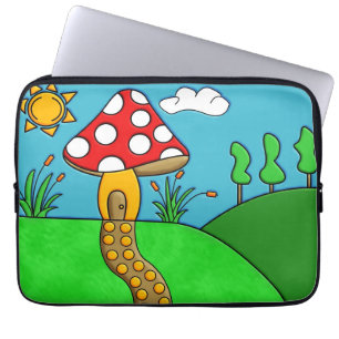 niedlicher roter Pilz Laptopschutzhülle