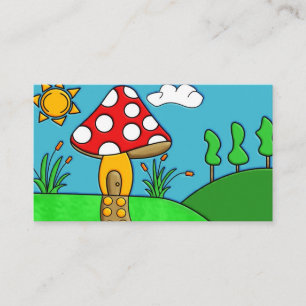 niedlicher roter Pilz Visitenkarte