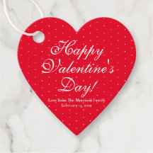 Niedlicher roter Polka dots Herzchen Valentinstag