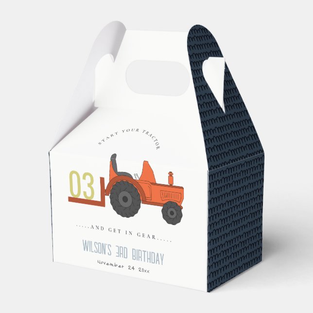 Niedlicher roter Rosttracker Kinder jeden Geburtst Geschenkschachtel (Vorderseite)