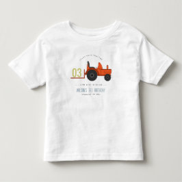 Niedlicher roter Rosttracker Kinder jeden Geburtst Kleinkind T-shirt