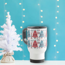 Niedlicher Roter und Blauer Weihnachtsbaum Nordisc