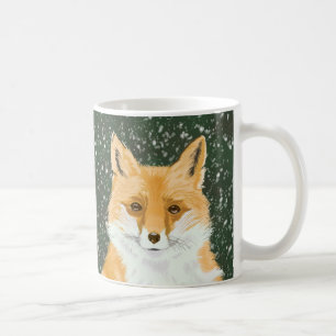 Niedlicher Rotfuchs - im Schnee. Kaffeetasse