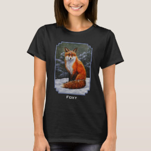 Niedlicher Rotfuchs im Winterschnee T-Shirt