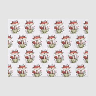 Niedlicher Rotfuchs-Teetasse Whimsical Woodland Seidenpapier