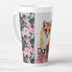 Niedlicher Rotfuchs Tierische Rose Aquarellfarbe L Milchtasse