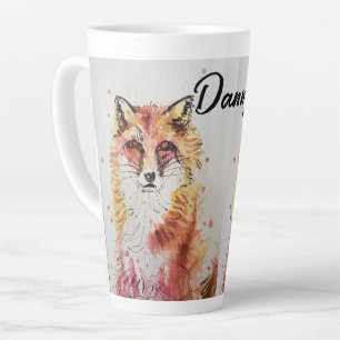 Niedlicher Rotfuchs-Wasserfarben-Malerei-Becher Or Milchtasse
