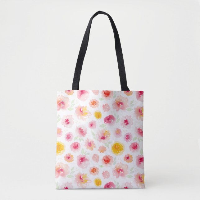 Niedlicher rötlich-blumenfarbener Orangenbeutel Tasche (Vorderseite)