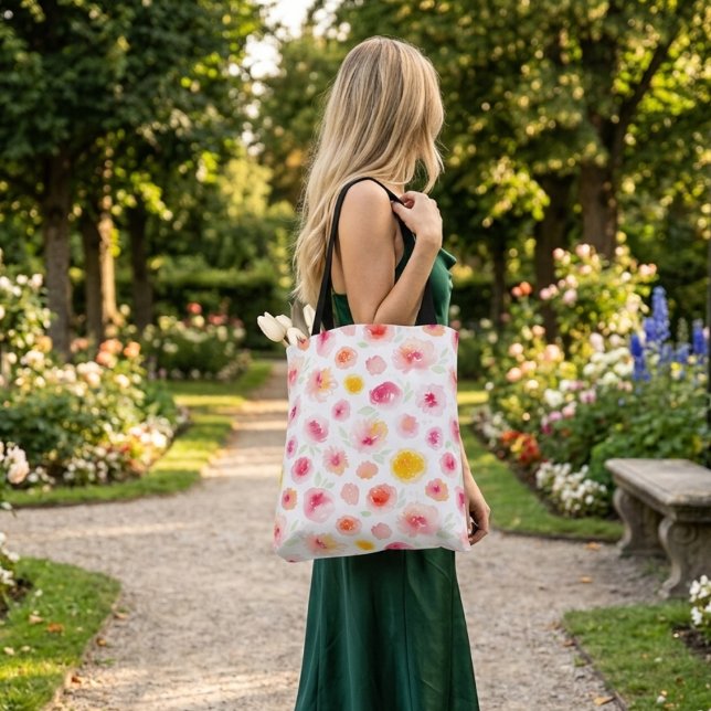 Niedlicher rötlich-blumenfarbener Orangenbeutel Tasche (Von Creator hochgeladen)