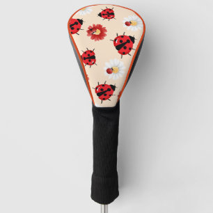Niedlicher Rotpolka Punkt Ladybug Blume Girl Golf Headcover