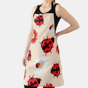 Niedlicher Rotpolka Punkt Ladybug Blume Girl Schürze
