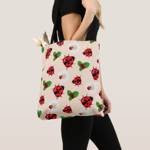 Niedlicher Rotpolka Punkt Ladybug Blume Girl Tasche