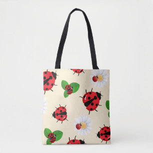 Niedlicher Rotpolka Punkt Ladybug Daisy Blume Somm Tasche