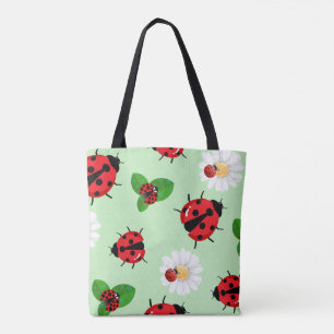Niedlicher Rotpolka Punkt Ladybug Daisy Blume Somm Tasche