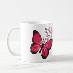 niedlicher Rotschmetterling Kaffeetasse