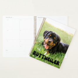 Niedlicher Rottweiler Welpenkalender Planer