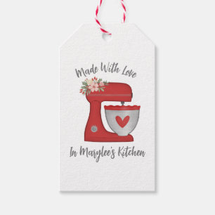Niedlicher Rotweihnachtsgebäck Geschenkanhänger