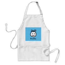 Niedlicher Round Happy Face Daddy Vathers Day Blue Schürze