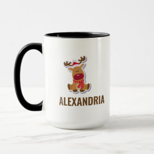 Niedlicher Rudolph Rentiere Weihnachtsfest Individ Tasse