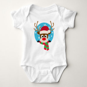 Niedlicher Rudolph The Red Nose Rentier Baby Bod Strampler