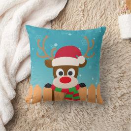 Niedlicher Rudolph The Red Nose Rentier | Kissen