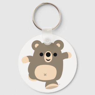 Niedlicher Running Cartoon Bear Schlüsselanhänger