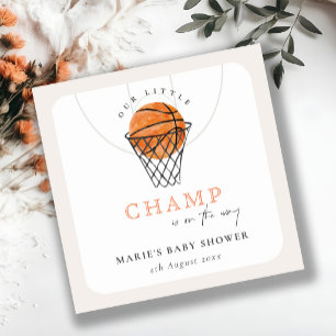 Niedlicher Rust unsere kleine Lampe Basketball Bab Quadratischer Aufkleber